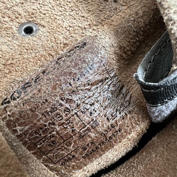 Sorel Joan of Arctic Mid Lace Up Wedge Dark Fog Kettle Grey Tan size 10 boots - Picture 7 of 9